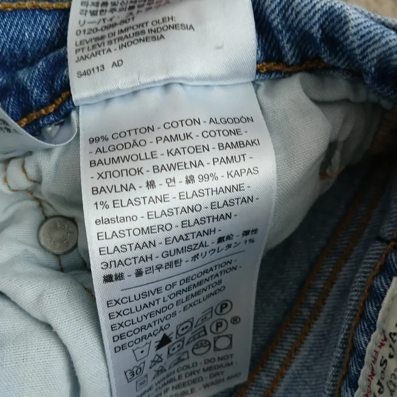 Levi 501 Skinny Jeans Size 28x28 Medium Wash - Picture 5 of 12